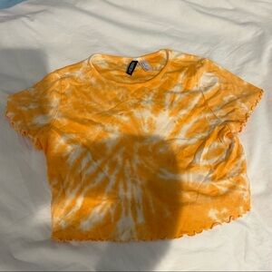 H&M orange tie dye top